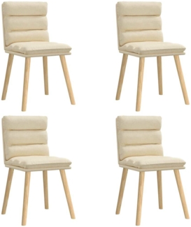 vidaXL Esszimmerstühle 4 Stk. Creme Stoff 3315400