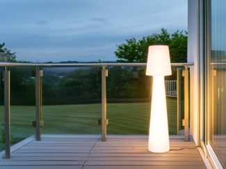 Smartwares LED Außen-Stehleuchte IDE-60070 weiß 110 cm TW Außenleuchte Stehlampe