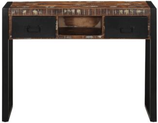 Konsolentisch, Beistelltisch, Konsole Mehrfarbig 100x35x75 cm Massivholz Altholz