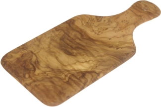 Pure Nature Holz Schneidebrett mit Griff aus feinsten Olivenholz Schneidbrett mit Griff, Olivenholz, 26 x 12 cm