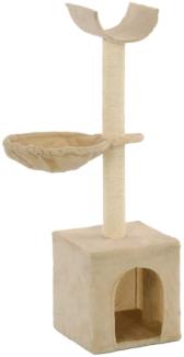 vidaXL Katzen-Kratzbaum mit Sisal-Kratzsäulen 105 cm Beige