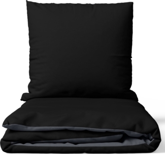 Leonado Vicenti Bettwäsche Baumwollsatin Edle Optik, Satin, 4 teilig, Unifarben mit Wendeseite, 100% Baumwolle