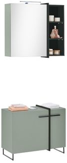 moebel-dich-auf Badmöbel-Set MESSINA, (Set 4, 2-St, Spiegelschrank, Wbu), Softclose-Funktion