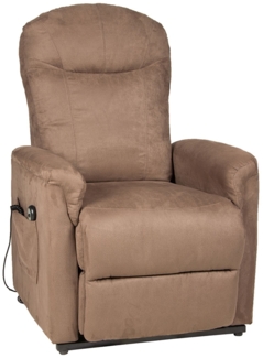 TV-Sessel Parga / Pylos , Mikrofaser , Braun , 73 x 90 x 91 cm