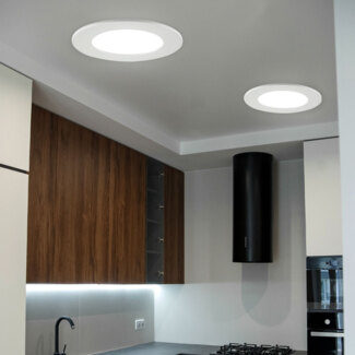 2er Set LED Einbaupanel, 18W, 1400Lm, neutralweiß, D 22,5 cm