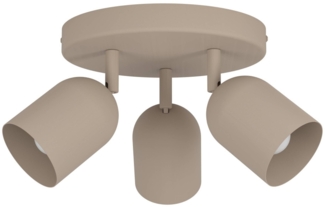 Eglo Leuchten 3er Spot Rondell Tilston Ø 25 x 21 cm sandfarben