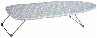 Bügelbrett Grau Zick-Zack Metall (30,5 x 14 x 74 cm)