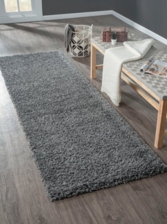 Myflair Möbel & Accessoires Hochflor-Läufer My Shaggy, rechteckig, Höhe: 37 mm, Shaggy, Uni Farben, leicht glänzend, Microfaser, extra flauschig