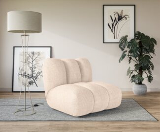 LeGer Home by Lena Gercke Sessel Priya Loungesessel, moderne Steppung, auch in Bouclé, perfektes Einzelstück, gemütlich und modern, B/T/H: 90/106/84 cm