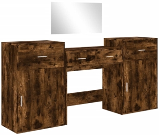 vidaXL 4-tlg. Schminktisch-Set Räuchereiche Holzwerkstoff 3276529