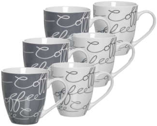 Ritzenhoff & Breker CORNELLO Jumbotasse 600 ml grau 6er Set - DS
