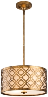 Pendellampe, Hängelampe, Stahl Gold, D 40,6 cm