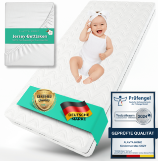 Babymatratze COZY 70x140 Weiß - inkl Spannbettlaken