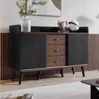 BlingBin Sideboard Moderne Holzfarbe-Sideboard mit drei Schubladen (1er Set, 1 St), Sideboard für Schlafzimmer und Wohnzimmer