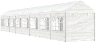 vidaXL Pavillon mit Dach Weiß 17,84x2,28x2,69 m Polyethylen 3155484