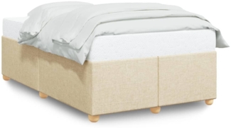 vidaXL Bettgestell ohne Matratze Creme 120x200 cm Stoff 3284727