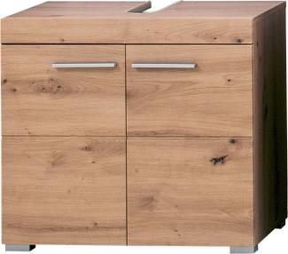 Trendteam 'Amanda' Waschbeckenunterschrank, Hochglanz, 56 x 34 x 60 cm, Asteiche