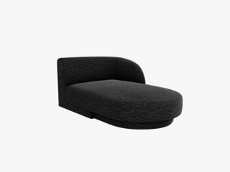 Micadoni Modul Miley 2-Sitzer Rechts Chenille Schwarz
