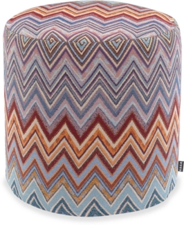 H.O.C.K. Sitzhocker H.O.C.K. Rebelle Hocker Pouf Zick-Zack Ø45x45 cm rund bunt multicolor, Hocker: Bequem, vielseitig, Wohnzimmer, Schlafzimmer & Flur