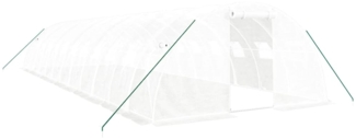 vidaXL Gewächshaus mit Stahlrahmen Weiß 48 m² 12x4x2 m 3188076