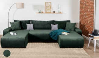 COLLECTION AB Wohnlandschaft Paola U-Form, mit Schlaffunktion, Stauraum, Zierkissen und Bonnellfederkern, Cord