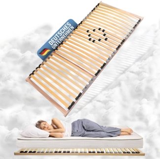 Coemo BASIC Lattenrost starr - nicht verstellbar 28 Leisten 90x200 cm zur Selbstmontage