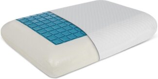 Aspero Visko-Kissen Kühlendes vikoelastisches Kissen Luqa, Füllung: PUR-Kaltschaum, Bezug: 100 % Polyester, Ergonomisches Memory Foam Kissen für Rücken- und Seitenschläfer