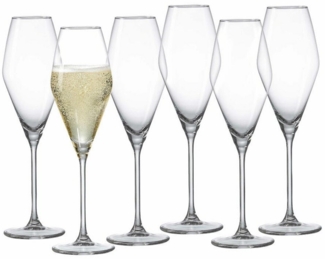 Ritzenhoff & Breker Sektkelch Salsa 6er Set, Sektgläser, Glas, Klar, 200 ml, 814507