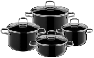 Silit Topf-Set Elegance Line, Silargan Funktionskeramik (Kochtopf Set, mit Glasdeckel), Made in Germany