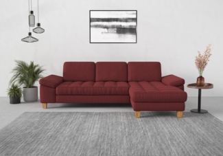 sit&more Ecksofa Westham L-Form, mit Recamiere, mit oder ohne Bettfunktion, Bettkasten, Füße Eiche