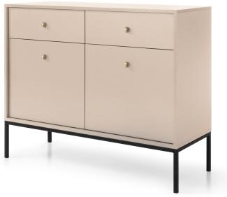 Kommode Mono Sideboard 103,5cm beige 2-türig