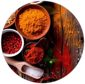 WENKO Topfuntersetzer Glas Untersetzer Gewürze Rund für Töpfe Pfannen Pfannenuntersetzer, Ø 20 cm aus gehärtetem Glas mit Anti-Rutsch Füßen aus Silikon