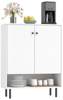 COSTWAY Sideboard, Holz, Küchenschrank mit verstellbaren Ablagen Anrichteschrank