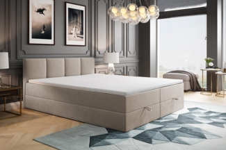 TRADA Boxspringbett ROYAL mit Bettkasten und Topper - Bett mit Bonellmatratze (Bett+Topper, Boxspringbett mit Topper), mit zwei Bettkasten und Topper