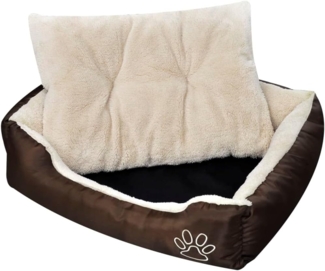 vidaXL Warmes Hundebett mit Polsterkissen M