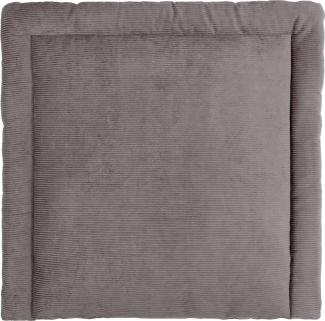 KraftKids Wickelauflage in Cord Breitcord Grau, Wickelunterlage 60x70 cm (BxT), Wickelkissen