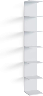 Vicco Wandregal mit 7 Ebenen, Spannplatte weiß matt, 30 x 190 x 28 cm