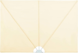vidaXL Faltbarer Terrassen-Seitenfächer Creme 240×160 cm 44567