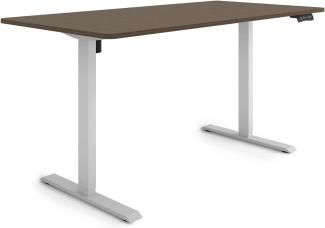 ESMART Germany ETX-121GE 160x80 cm Ebenholz Dekor Ergonomischer Steh-Sitz-Schreibtisch Stufenlos elektrisch höhenverstellbar 73,5-123,5cm 3xMemory Aktivitätserinnerung Soft-Start/Stopp Schnelle Montage