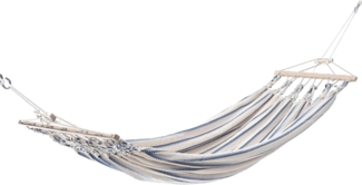 CHICO Einzelhängematte aus Baumwolle Weiß-blau