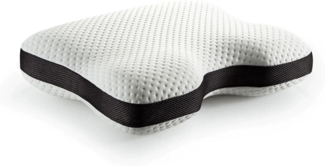 Nordic Schiller Anti-Schnarch-Kissen Pro Visco, Füllung: Visco-Schaum, Bezug: Strukturbezug, Seitenschläfer, Rückenschläfer, Einzelkissen, Einzeln verpackt, vakuumverpackt, Ergonomisch geformt, schnarchreduzierend, viscoelastisch