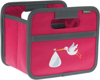 Meori - Faltbox Mini Aufbewahrungsbox Klappbox Pink Storch A100499