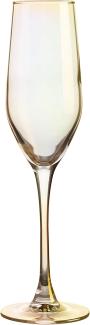 CreaTable 21345 Shiny Sektkelch, 170 ml, klar/gold, 4-teilig (1 Set)