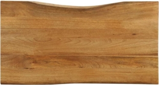 vidaXL Tischplatte mit Baumkante 100x60x3,8 cm Massivholz Mango 370790