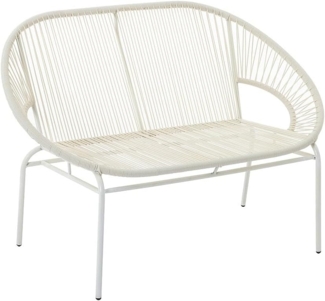 Vente-unique - Gartenbank - Polyrattan - Weiß - ALIOS III von MYLIA