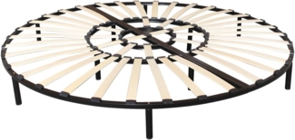 Vente-unique - Lattenrost rund mit Füßen - 220 x 220 cm