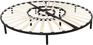 Vente-unique - Lattenrost rund mit Füßen - 220 x 220 cm