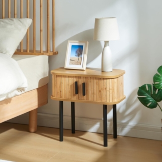 Beistelltisch Tvedestrand 48x30x45 cm Holzfarben/Schwarz [en. casa]