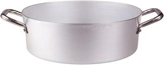 Pentole Agnelli Kasserolle aus Aluminium mit 2 Griffen, Edelstahl 22 cm