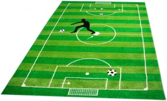 Carpetia Kinderteppich Kinderteppich Spielteppich Jungen Kinderzimmer Teppich Fußball grün, rechteckig, Höhe: 13 mm